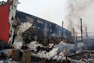 Post Fire Structural Investigation-4 hour Fire Wall-Concrete Fire Wall Adak Alaska Red Shed SOQ 3